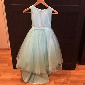 Girls gown size 8 dress Aqua color